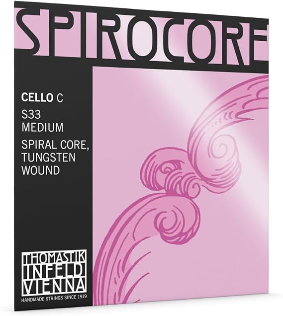 Thomastik single string for cello 4/4 Spirocore - C string spiral rope core, tungsten wound, medium