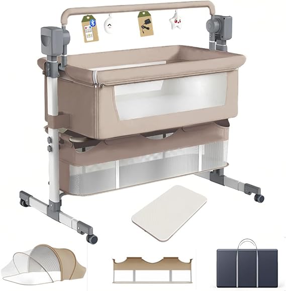 Next To Me Cot Bedside Co-Sleeper, Beige