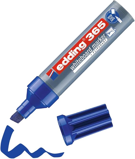 edding 365 beyaz yazı tahtası kalemi - mavi - 1 kalem - 2-7 mm kesik ucu