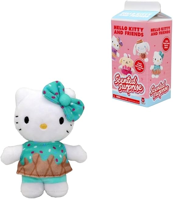 Hello Kitty Kokulu Pelüş Oyuncak, Ice Cream Tasarım, 14 cm, Scentie Serisi