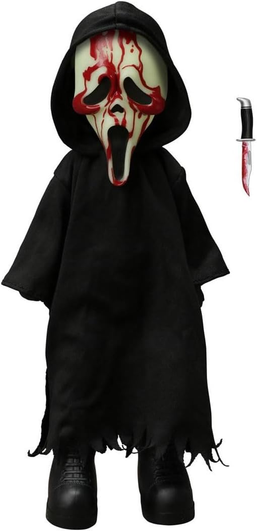 Mezco Living Dead Doll: Scream Bloody Glow-in-The-Dark Ghostface, 10"