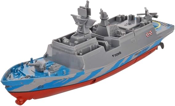 Battleship RC Warship Remote Control Cruiser Speedboat Model Children Aircraft Carrier Toys, Gray