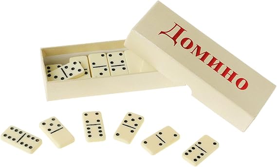 Double dominoes set with 6 blocks educational toys for entertainment and learning