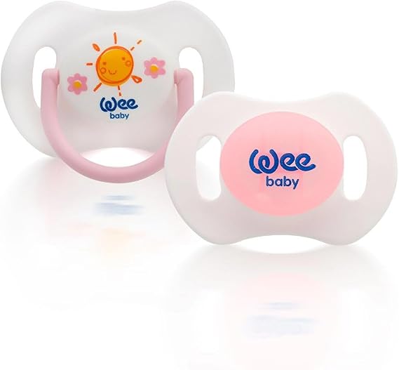 Wee Baby 2'li Gece Gündüz Emzik No:1 (Saklama Kabı Hediyeli) - PEMBE