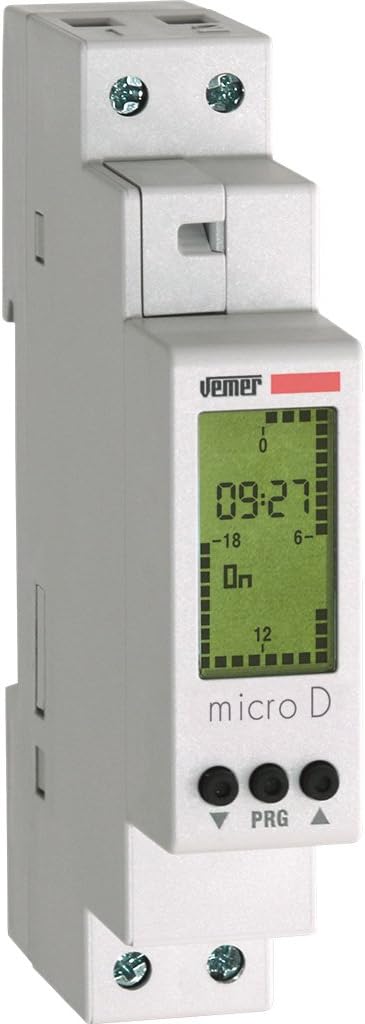 Vemer ve758200 Time Switch Digital Timeswitch Bar DIN Light Grey