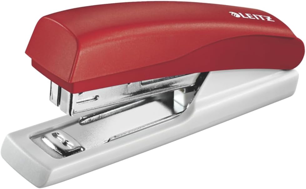 Leitz 55170025 Zımba 10 Sayfa Kapasiteli, Kırmızı