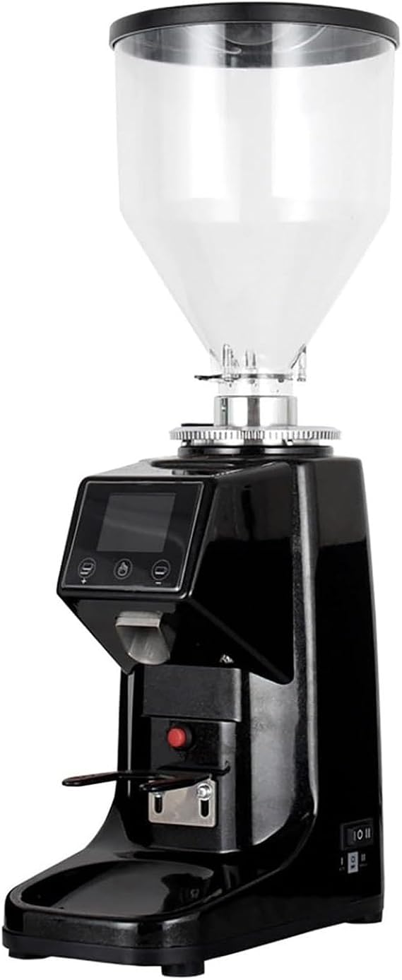 200W Professional Coffee Grinder, Commercial Coffee Maker, with Removable Bean Hopper and Digital Display, 19 Adjustable Grind Levels Black-1500ML