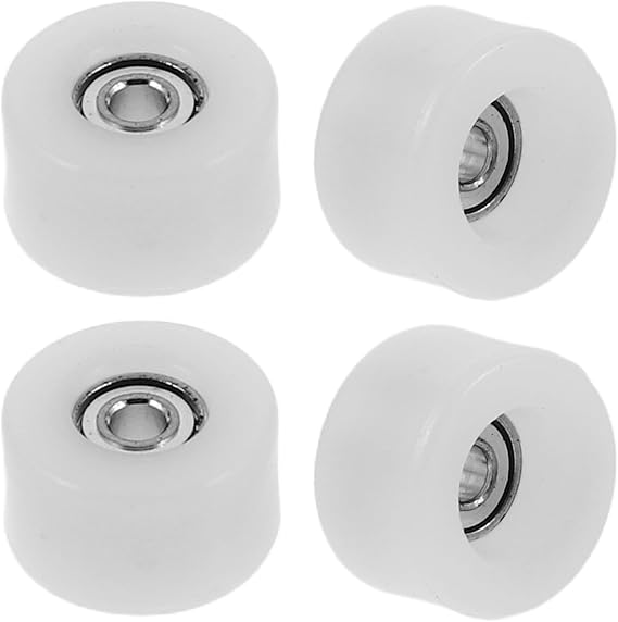 Finger Skateboard Wheels with Bearings 4Pcs Finger Board Wheels Replacement Parts for Mini Skateboard Repair Smooth Rolling Accessories for Fingerboard Setup