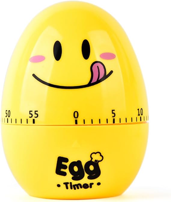 IKOPFLN Mechanical Egg Timer - Kitchen Timer Short Timer for Cooking with - 60 Minute Countdown Timer - Yellow