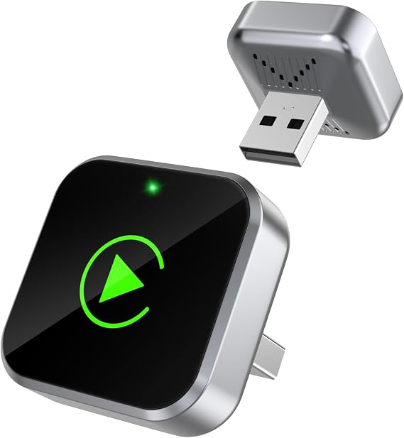 Wireless CarPlay Adapter for iPhone, 2025 Upgrade Wired CarPlay to Wireless, Mini USB Design for Cars with Built-in Wired Apple CarPlay, Plug and Play, Fast Stable Connection Car Play for iPhone