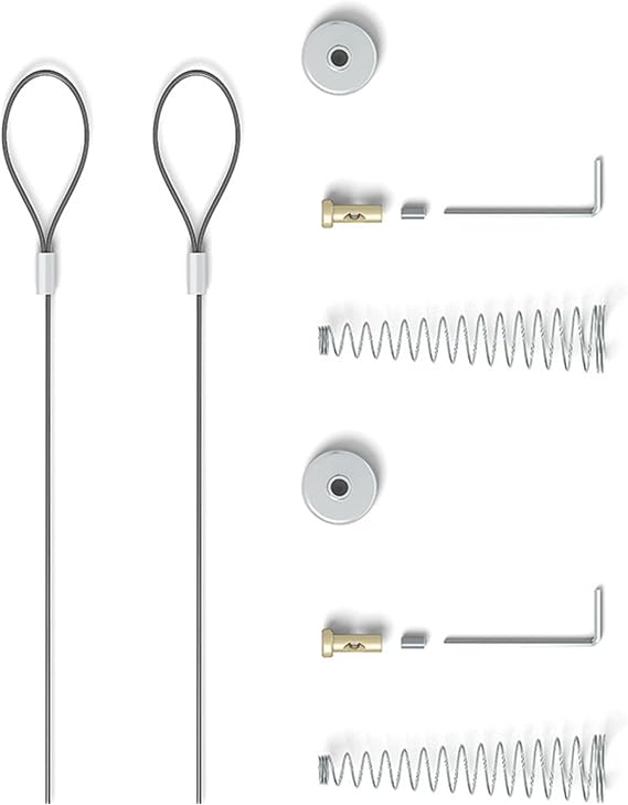 Easy Installation Gate Latch Pull Spring and Cylinder 2 Sets Accessory Hardware Quick Door Upgrade