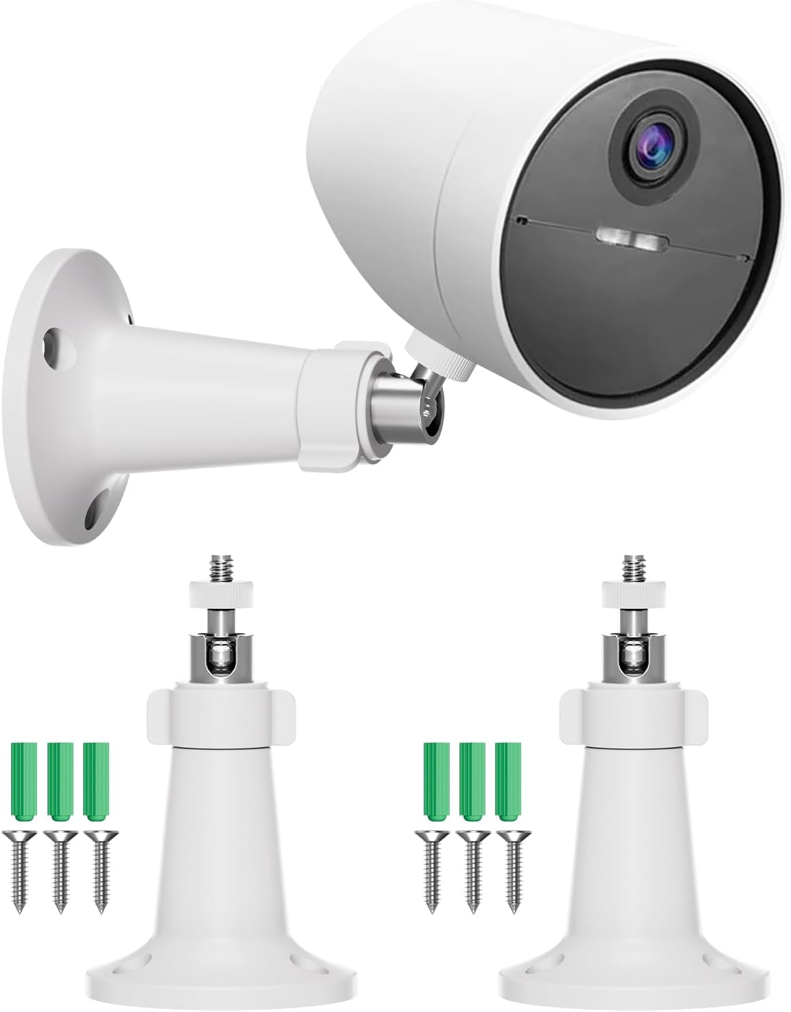 2 Pack Outdoor Camera Mount Compatible with Simplisafe Outdoor Camera Mount, 360°Rotation Security Bracket with 14 Screw Thread, Camera Not Included