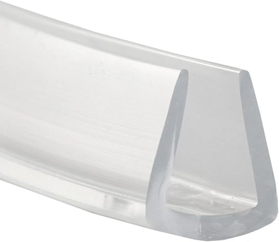 U Channel Edge Trim Plastic Edging Trim 3 Meters Length Trim Seal Transparent PVC Edge Protector Sheet Plastic Seal Strip Rubber Guard for 3-4mm Edge 0.28" W X 0.31" H