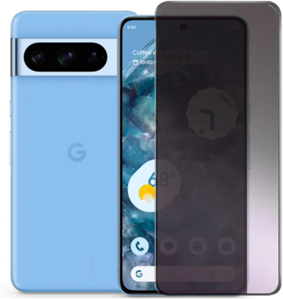 Microcase Google Pixel 8 Pro Privacy Fully Coated Tempered Glass with Filter - AL3125