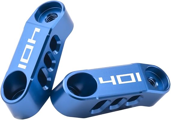 Motorcycle Mirror Extension Brackets for Svartpilen 401 2015-2024 Vitpilen 401 2016-2024 CNC Aluminium Adjustable Mirror Adapter Svartpilen 401 Accessories (Blue)