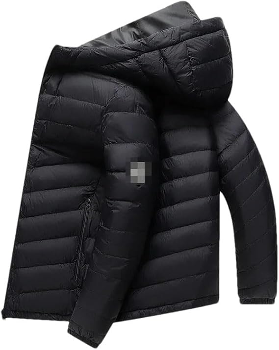 Hgvcfcv Winter Down Jacket Men's Light Casual Outdoor Portable Hooded Parka Men's Down Jacket