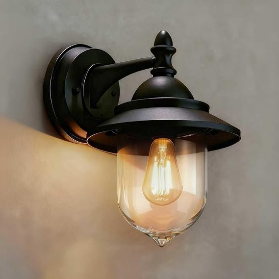 EBION Outdoor Coach Lantern Wall Lights,Traditional Vintage Retro Light,E27 [Energy Class A]