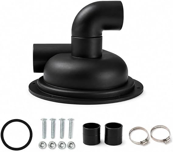 Vacuum Cyclone Separator, DIY Bucket Dust Collector Lid, 197mm，black