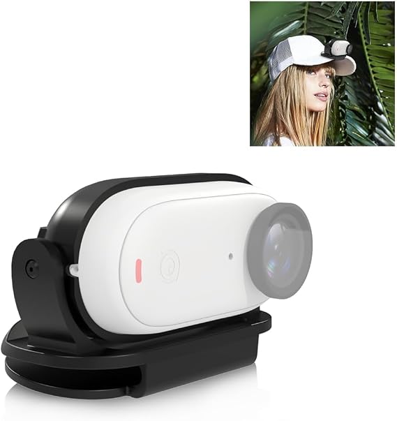 Coverzone Manyetik POV Şapka Kemer Çanta Askılı Aksiyon Kamera Tutucu | Güçlü Mıknatıs | Eller Serbest Çekim | Insta360 GO 3 / GO 3S ile Uyumlu Mini Kamera Askısı | LC90