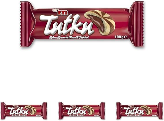 Eti Tutku Kakao Kremalı Mozaik Bisküvi 100 g 4lü paket
