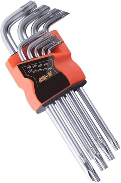 Transformacion Profesyonel 9 Parça Yıldız Torx Alyan Seti T10-T50 S2 Çelik Uzun Kol 715903