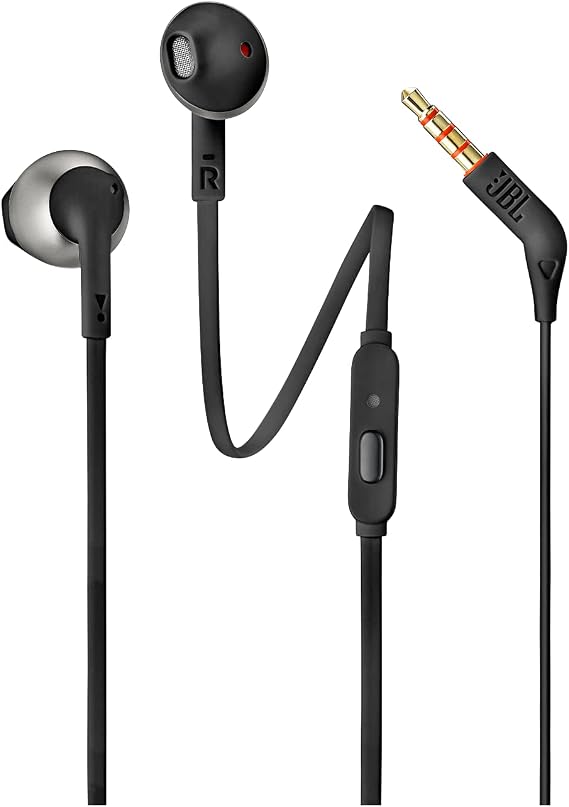 JBL T205 Mikrofonlu Kablolu Kulak İçi Kulaklık - Siyah