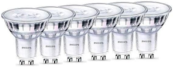 PHILIPS WarmGlow 6 Pack Dimmable [GU10 Spot] LED Light Bulbs, 3.8 W - 50W Equivalent, 2700-2200K. for Relaxed Home Lighting [Energy Class F]