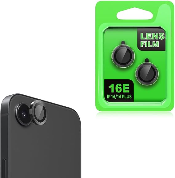 Zore Apple ile uyumlu iPhone 16E CL-07 Kamera Lens Koruyucu Siyah