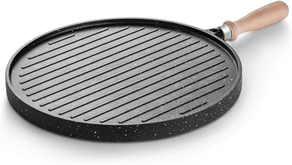 Bondy Premium Döküm Granit Çift Taraflı Izgara&Gözleme Tavası - 35 Cm