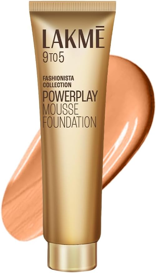 Lakme 9 to 5 Weightless Mousse Foundation, Rose Ivory, 6g