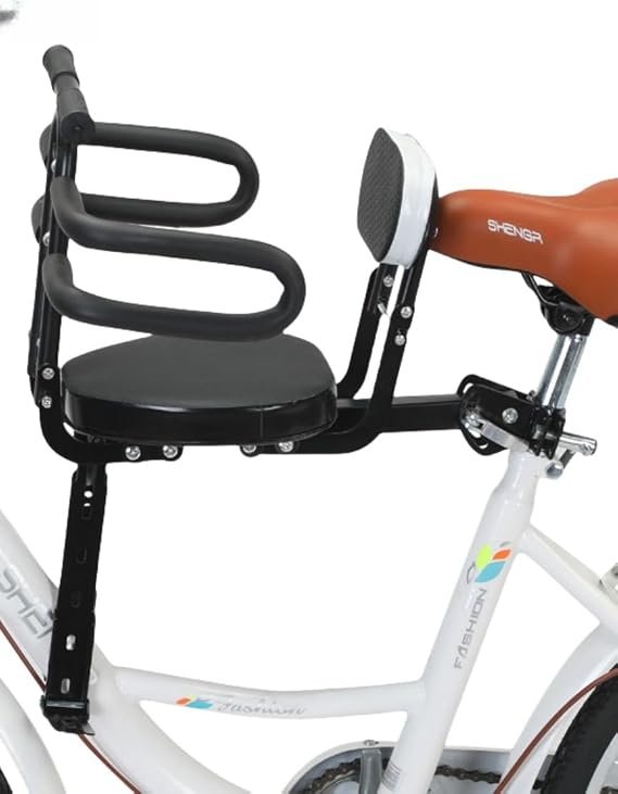 Child Front Seat, Quick Release Shift Car Seat, Road Bike Baby Seat, Bicycle Child Front Seat, Safety Baby Bicycle Saddle, Suitable for Children from 6 Months to 3 Years Old 1 Seater Arm+Footrest+