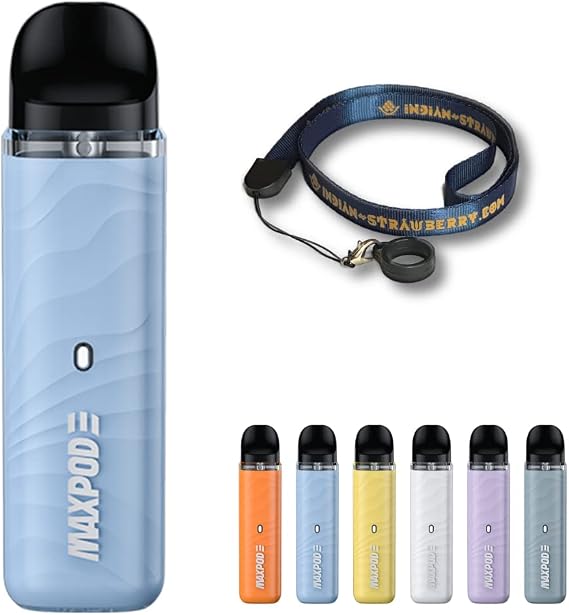 Easy to operate and rich flavor! Freemax Maxpod 3 15W Pod KIt Ultra MTL Solution + Neck Strap Set Light Blue