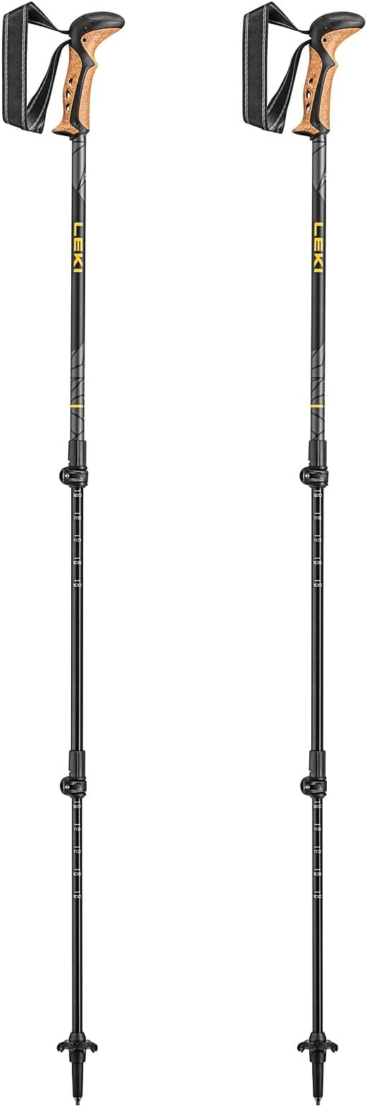 LEKI Khumbu Lite Trekking Poles - Aluminium Collapsible Lightweight Walking Poles for Hiking