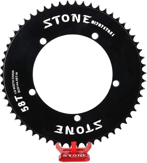 Chainring 144 BCD Chainring Fixed Gear Track Fixie Bike Round Single 42T 46T 48T 50T 52t 54 58t 60t Mountain MTB Chainwheel 144bcd Narrow Wide Chainring(63T)