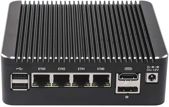 Solid Fanless Firewall Mini PC N150 4x2.5G LANs Home Server DDR4 NVMe