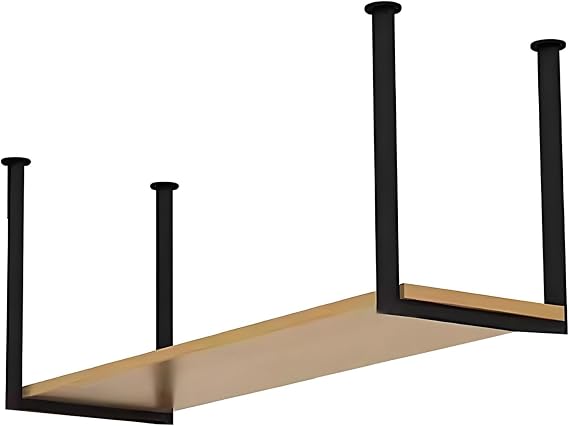 Ceiling Hanging Shelf, Floating Storage Rack Metal Iron Hanging Decoration Display Stand, 60cm - 150cm Kitchen Shelving Pot Pan Rack for Restaurant, Bar(100x30x40cm)
