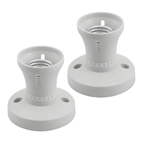 2Pcs E27 Lamp Holder, Ceiling Light Bulb Converter Fitting Lamp