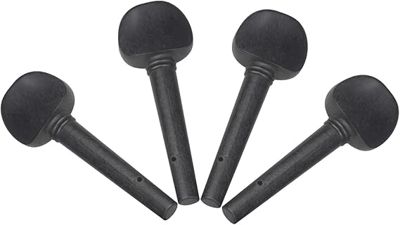 4Pcs Ebony Tuning Pegs Replacement Parts Stringed Instrument Accessories For 4/4 3/4 1/4 1/2 1/8 Violin(4-4 Violin Pegs)