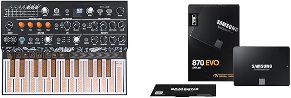 Arturia - MicroFreak Synthesizer Keyboard - 25-Key Hybrid Synth with PCB Keyboard & Samsung SSD 870 EVO, 1 TB, Form Factor 2.5 and rdquo;, Intelligent Turbo Write, Magician 6 Software