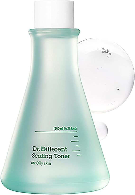 Dr.Different Scaling Toner, AHA, Salisilik Asit ve PHA İçerikli pH Dengeleyici Tonik, Yağlı Ciltler için, 300 ml