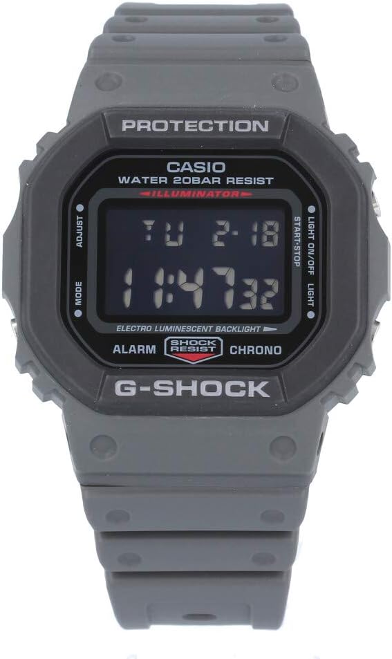 CASIO G-SHOCK Men's Wristwatch DW-5600 Parallel Import, black/black/white