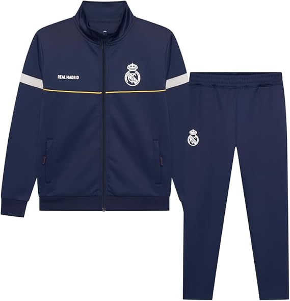 Real Madrid Children's Tracksuit Blue - Size 116 to 164 - Children's Suit - Official Product