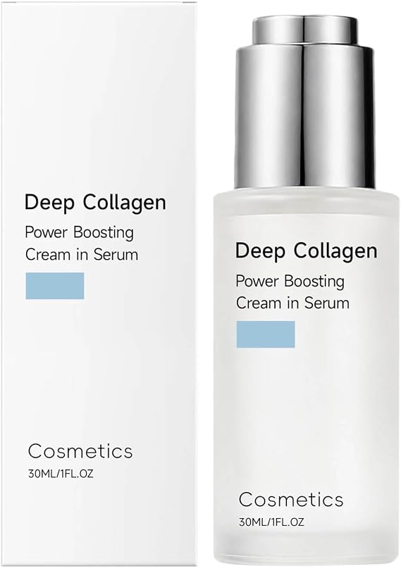 Deep Collagen Serum, Deep Collagen Power Boosting Cream in Serum, Moisturising and Smoothing Face Serum, Korean Skin Care