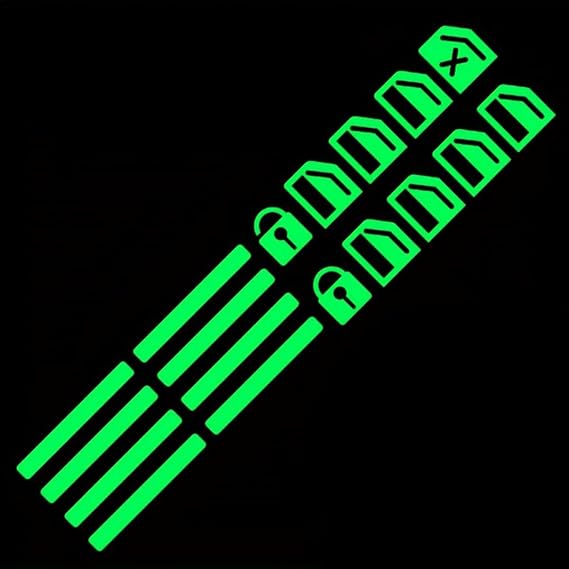 Window Button Glow Sticker,Compatible with Kia Sportage Ceed Soul Sorento Cerato Forte NIRO Stinger R GT K5,Car Decoration,Green