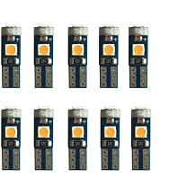 10 Pieces T5 Led Mini Bottomless Mileage Indicator Ambians Lighting Orange