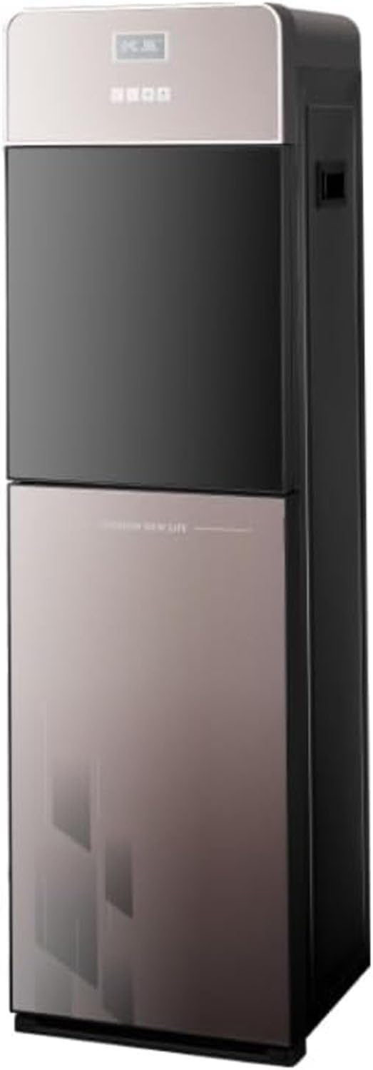 Freestanding Mains Fed Unit Loading Floor Standing Water Dispenser 3 In 1 Hot & Cold Water Cooler Dispenser For Home Office Commercial Business Black EHot cold,Gold,105x31
