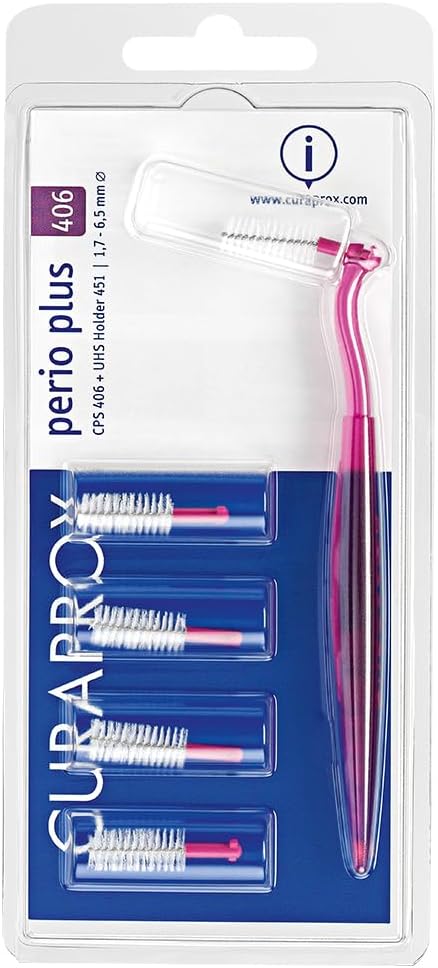 Curaprox CPS 406 Perio Plus 5 CPS 406 + UHS 451 Halter, Fuchsia