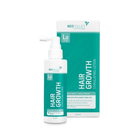Neofollics Hair Growth Stimulating Lotion - Hair Growth Stimulating Lotion - With 7% Neoxyl® & 10 Active Ingredients - Promotes Hair Growth Reduces DHT - Improved Absorption in Hair Follicles - 90ml