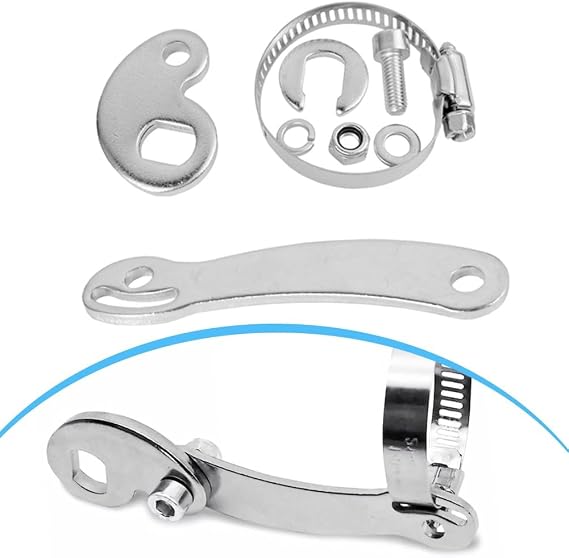 Metal Torque Arm MXUS for Bafang High Performance Hub Motor for E-Bikes, Oxidation Treated, Rustproof Dropout Reinforcement with Secure Hose Clamp Attachment, Silver