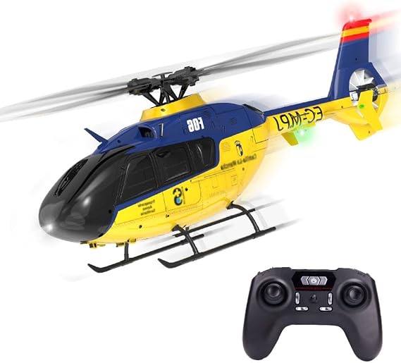 Remote Control Helicopter, Aircraft With Brushless Motor 1300KV, One Key Take Off/Landing, 6 Channel, Optical Flow Dual-axis Co-Drive Motor Fighter For Adults And Beginners